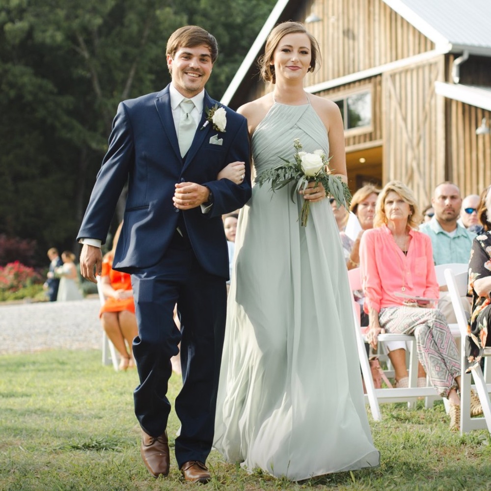 Azazie Dusty Sage Bridesmaid Dress